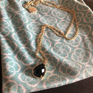 Black and Gold Kendra Scott Kiri Pendant
